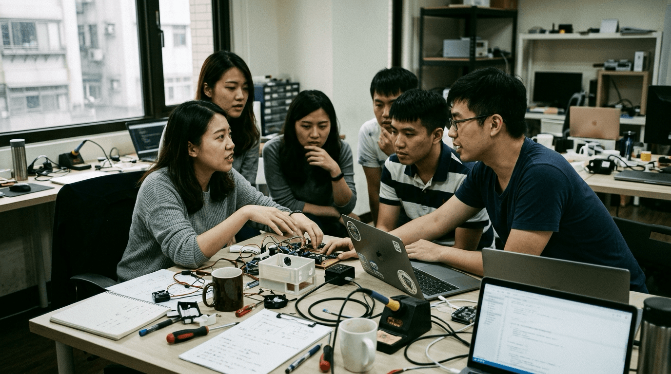 The Winnoz team collaborating